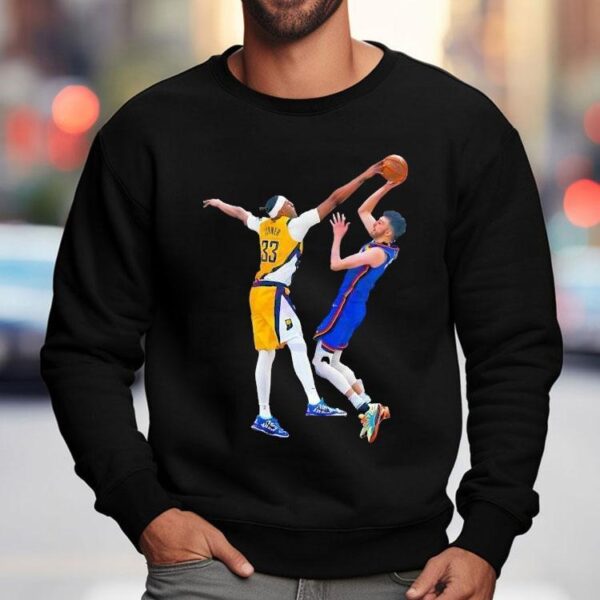 Myles Turner Block Shot Basketball Vintage Style Shirt