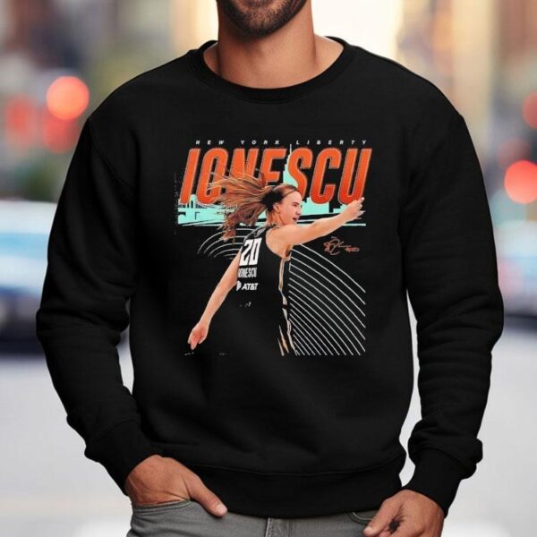 New York Liberty Skyline Sabrina Ionescu Middle Finger Signature Shirt