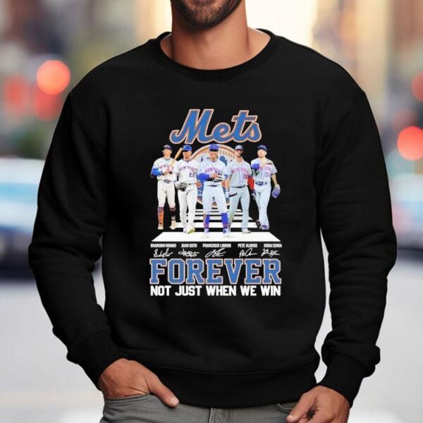 New York Mets Forever Not Just When We Win Road Abbey Signatures Shirt