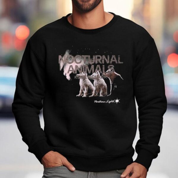 Nocturnal Animals Northern Lights Wolves Shirt