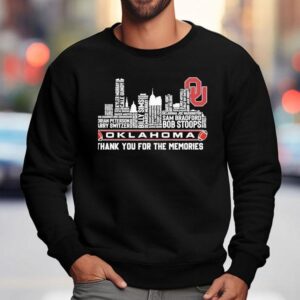 Oklahoma Sooners Skyline City Players Names Thank You For The Memories Sweatshirt