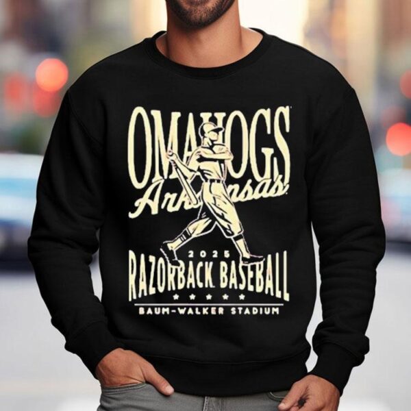 Omahogs Arkansas Razorbacks 2025 Baum Walker Stadium Shirt