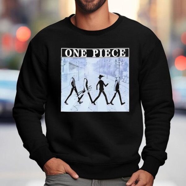 One Piece Characters Walking Across Shirt