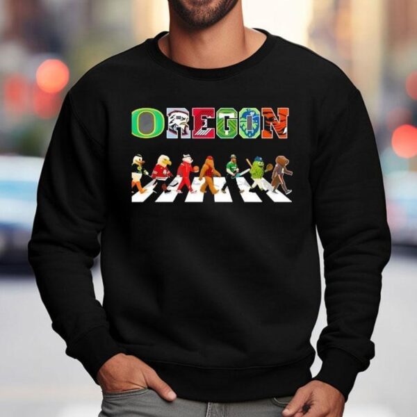 Oregon Sports Team Mascot Abbey Road Shirt