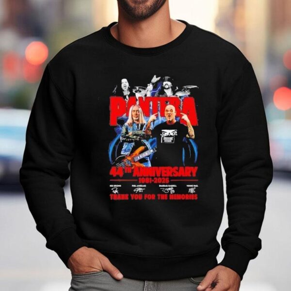 Pantera 44th Anniversary Thank You For The Memories Signatures Shirt