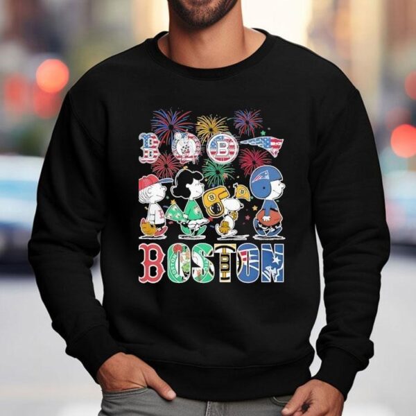 Peanut Snoopy And Friends Boston Team Happy Of 4th June Shirt