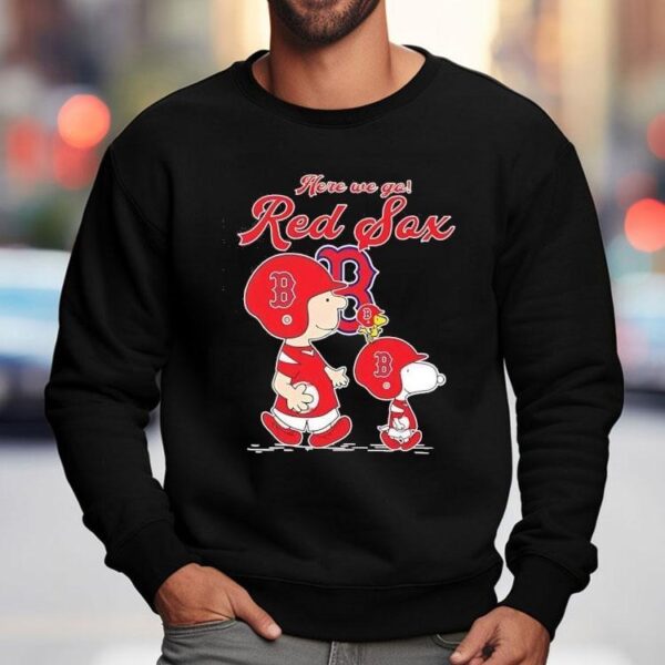 Peanuts Here We Go Boston Red Sox Shirt