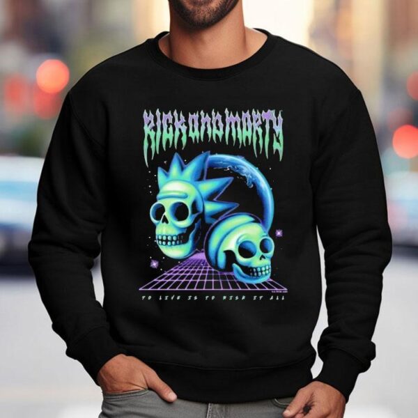 Rick And Morty Risk It All Skulls Shirt