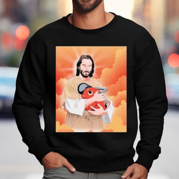 Ryan Colt Levy Wearing Keanu And Pochita Saint John Wick X Chainsaw Man Shirt