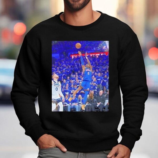Shai Gilgeous-alexander Oklahoma City Thunder Game Frames Shirt