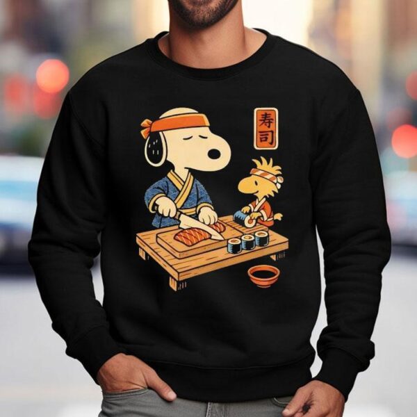 Snoopy And Woodstock Making Sushi Shirt