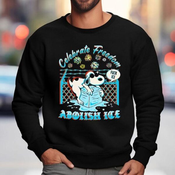 Snoopy Celebrate Freedom Abolish Ice Shirt