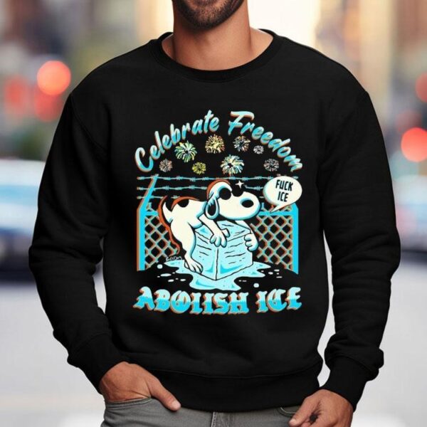 Snoopy The Peanuts Celebrate Freedom Abolish Ice Fuck Ice Shirt