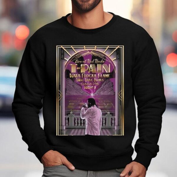 T-pain Live At Red Rocks Park And Amphitheatre.waka Flocka Flame Ying Yang Twins October 29th Shirt