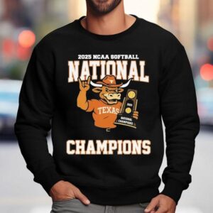 Texas Longhorns Ncaa National Women S College World Series Champions Mascot Hug Trophy Sweatshirt