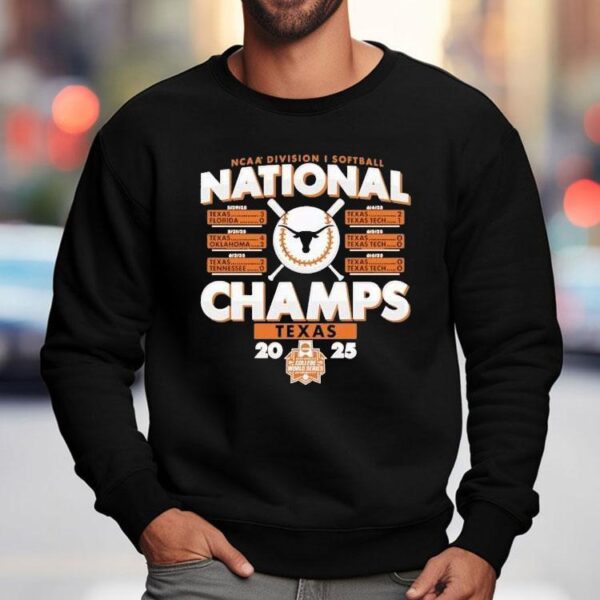 Texas Longhorns Blue 84 Unisex Ncaa Softball Women’s College World Series Champions Schedule 2025 Shirt