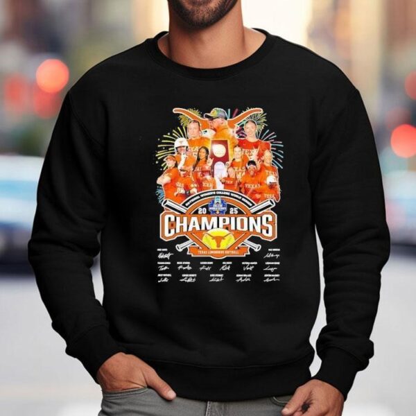 Texas Longhorns National Women’s College World Series Champions 2025 Signatures Shirt