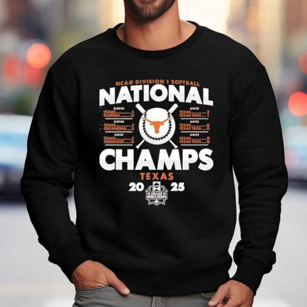 Texas Longhorns Ncaa Division I Softball National Champs 2025 Shirt