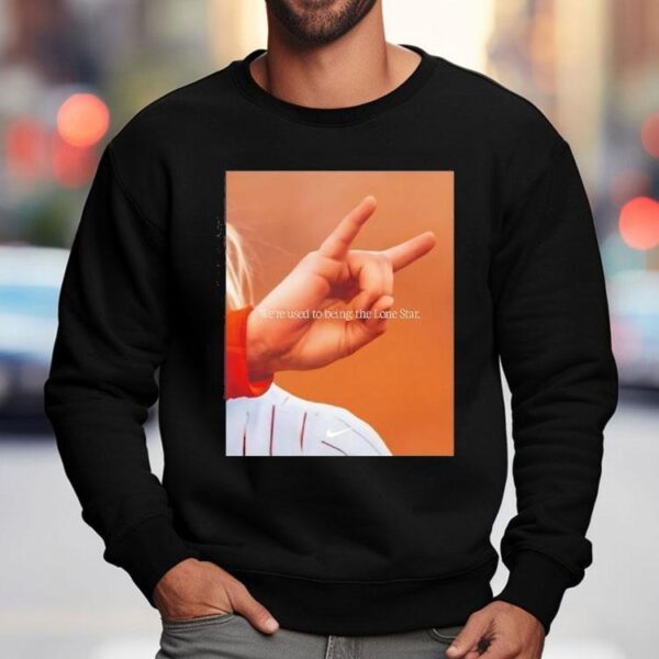 Texas Longhorns We’re Used To Being The Lone Star Hook ’em Hand Shirt