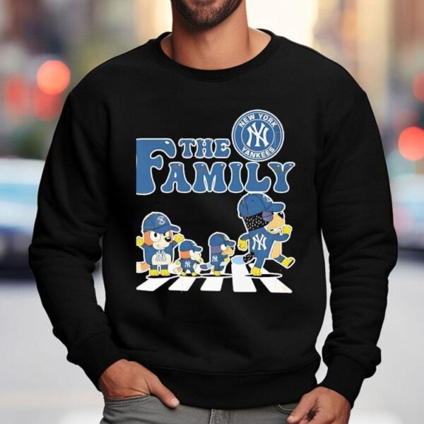 The Family Bluey New York Yankees Abbey Road Shirt