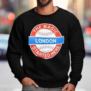 The Magic Started Here London Logo Baseball Sweatshirt
