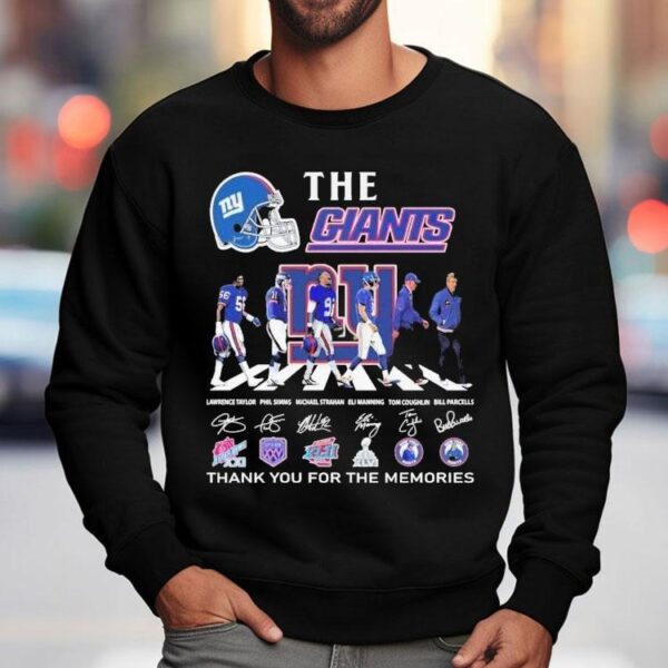 The New York Giants Thank You For The Memories Road Abbey Signatures Shirt