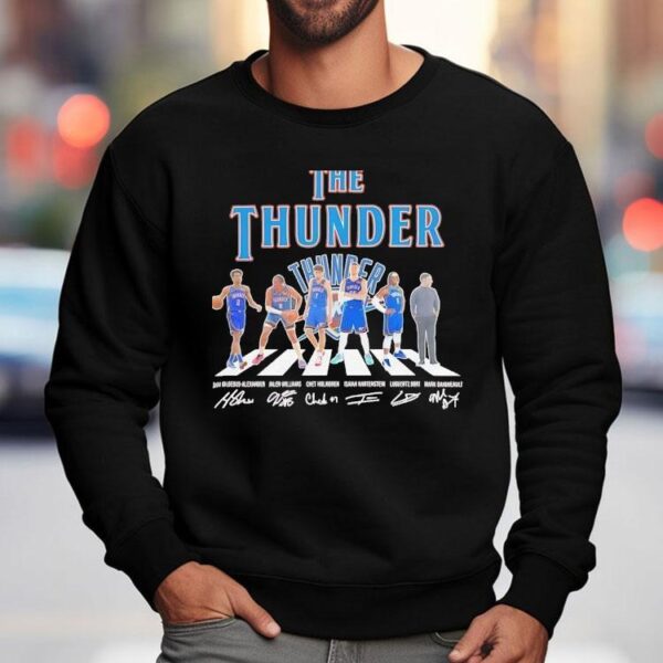 The Oklahoma City Thunder Walking Across Signatures Shirt
