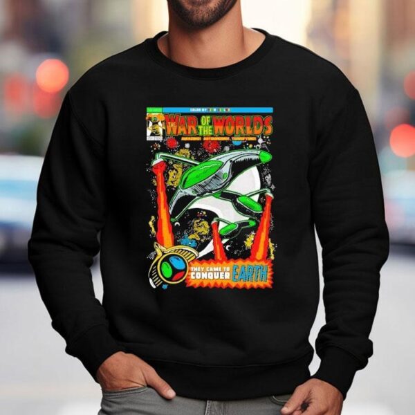 The War Of The Worlds Amazing Astounding Terrifying They Came To Conquer Earth Retro Comic Shirt