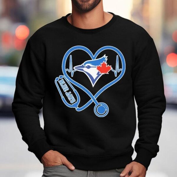Toronto Blue Jays Caring Hearts Nurse Stethoscope Shirt