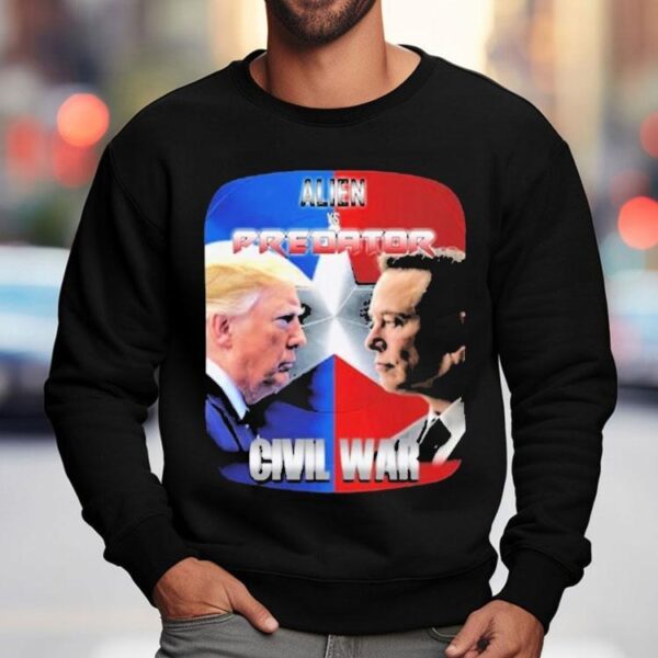 Trump Vs Elon Musk Alien Vs Predator Civil War Shirt