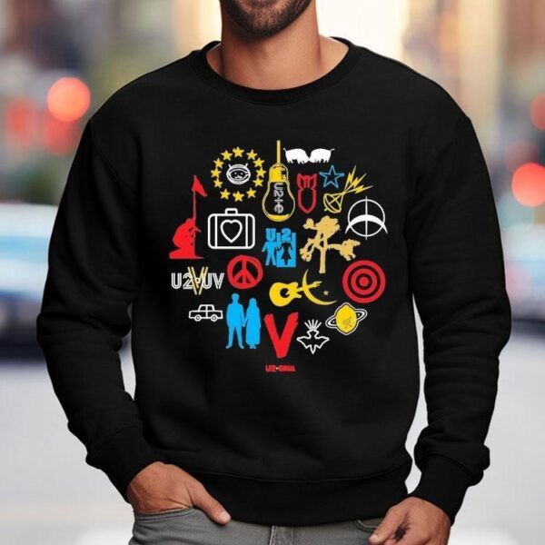 U2 Love And Peace Or Else Icons Logos Shirt