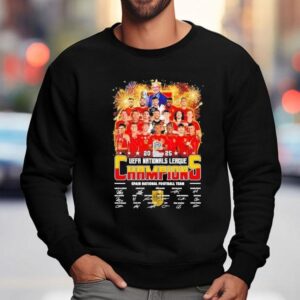 Uefa Nations League Champions Spain National Football Team Signatures Sweatshirt
