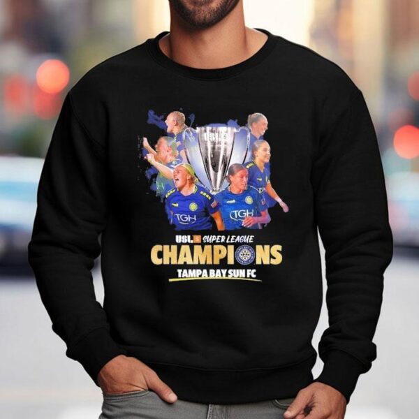Usl Super League Champions 2025 Tampa Bay Sun Fc Shirt