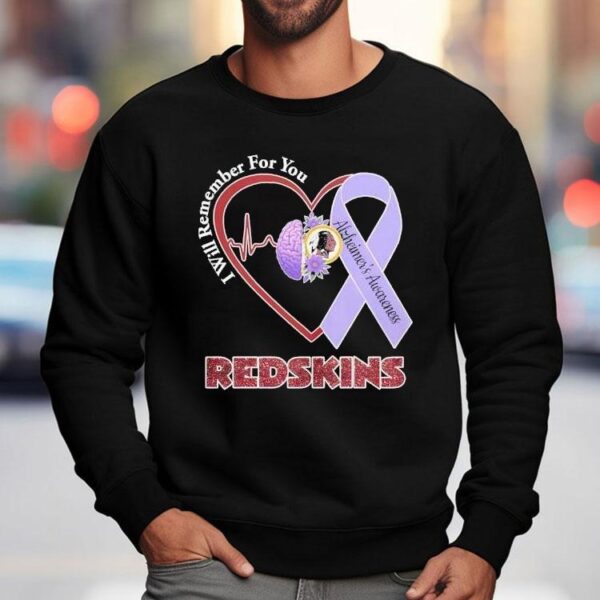 Washington Commanders I Will Remember For You Alzheimer’s Awareness Redskins Heartbeat Shirt