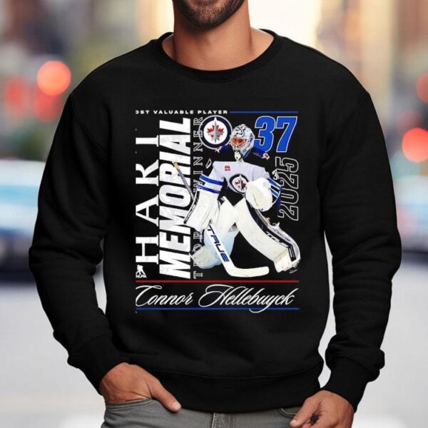 Winnipeg Jets Connor Hellebuyck 2025 Hart Memorial Trophy Winner Mvp Shirt