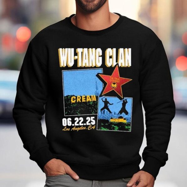 Wu-tang Clan Cream June 22 2025 Crypto Com Arena Los Angeles Ca Shirt