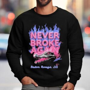 Youngboy Never Broke Again Baton Rouge La Chrome Gator Flames Sweatshirt