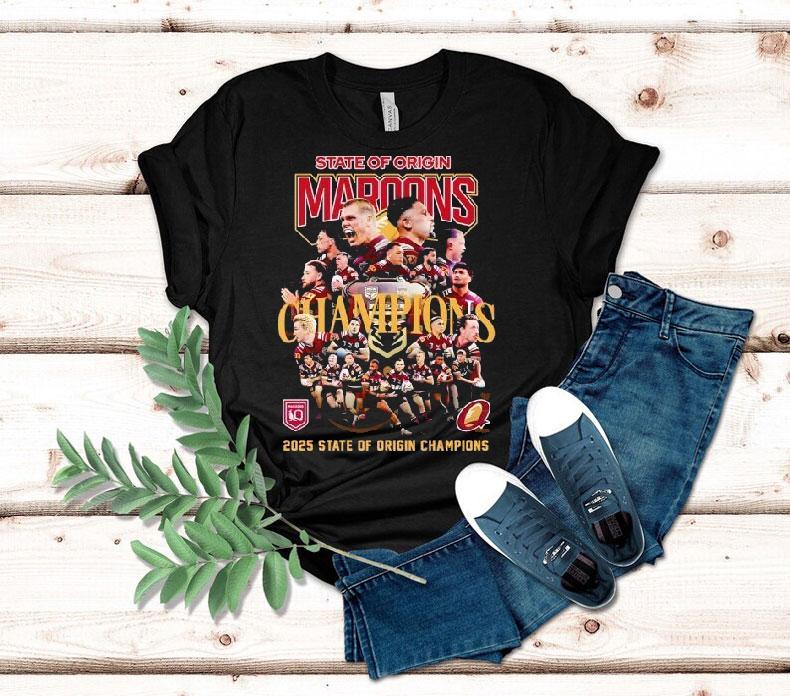 2025 State Of Origin Queensland Maroons State Of Origin Champions Shirt 4 State Of Origin Queensland Maroons State Of Origin Champions Tshirt