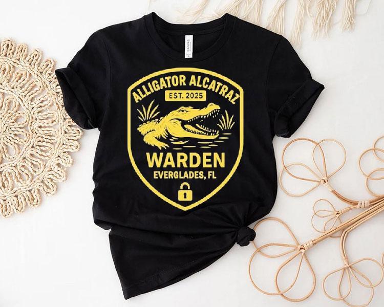 Alligator Alcatraz Warden Everglades Fl Est 2025 Gator Shirt 4 Alligator Alcatraz Warden Everglades Fl Est Gator Tshirt