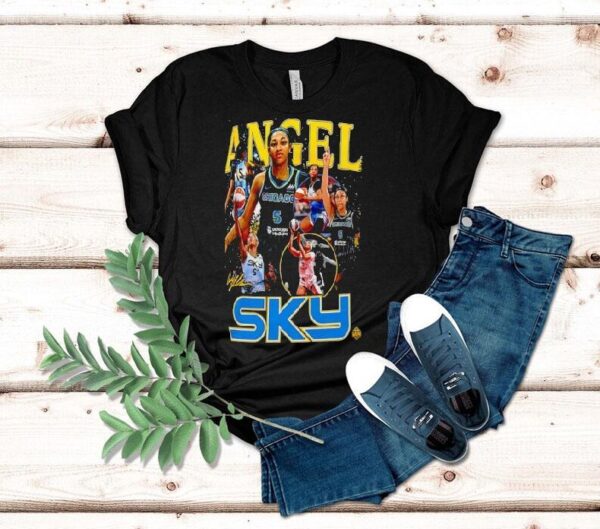 Angel Reese Chicago Sky Basketball Signature Graphic Shirt