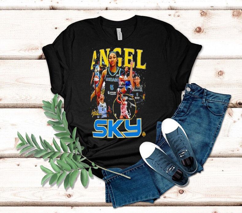 Angel Reese Chicago Sky Basketball Signature Graphic Shirt 4 Angel Reese Chicago Sky Basketball Signature Graphic Tshirt