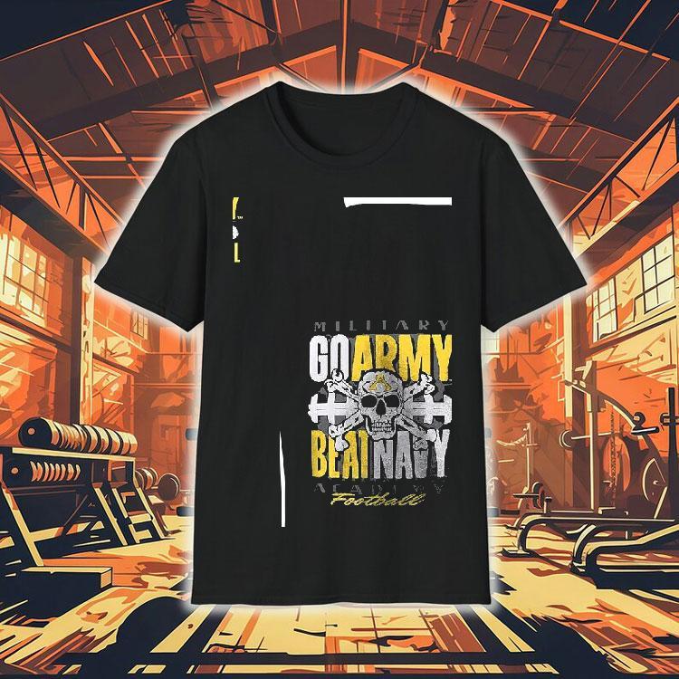 Army Black Knights Skull Beat Football Shirt 4 Army Black Knights Skull Beat Football Tshirt