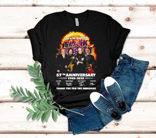 Back To The Beginning Black Sabbath 57th Anniversary 1968 2025 Thank You For The Memories Signatures Shirt
