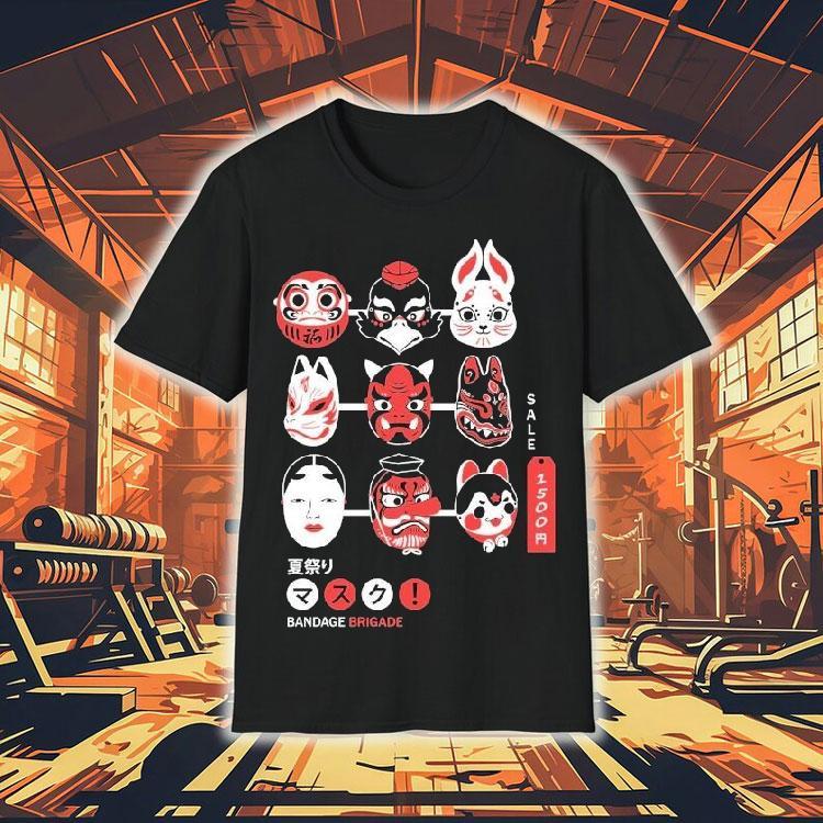Bandage Brigade Matsuri Masks Shirt 4 Bandage Brigade Matsuri Masks Tshirt