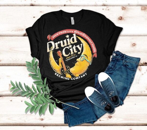 Beer Food Live Music Friendly Facis Druid City Shirt