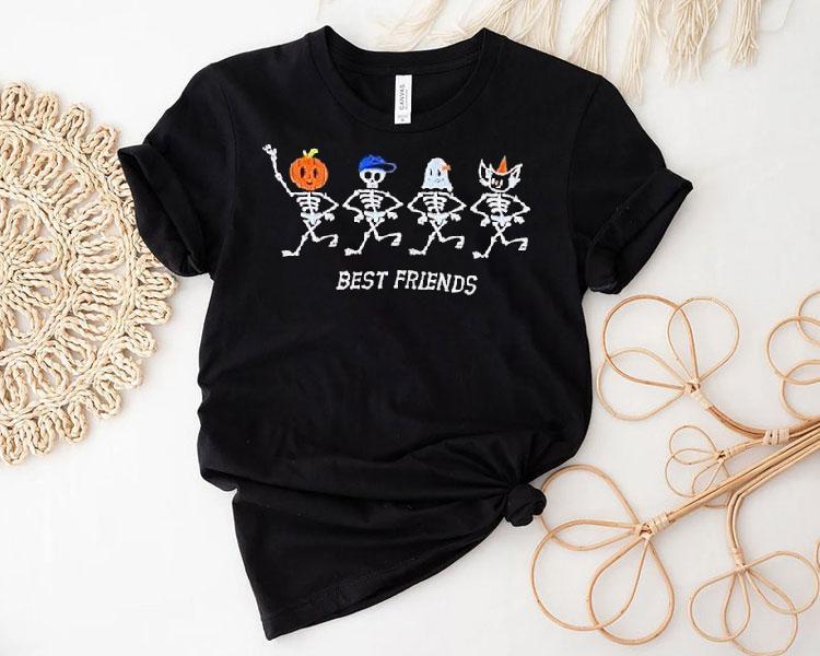 Best Friends Skeletons Halloween Shirt 4 Best Friends Skeletons Halloween Tshirt
