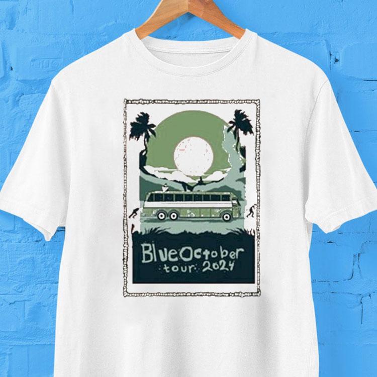 Blue October Bus Summer 2024 Tour Shirt 2 Blue October Bus Summer Tour Tshirt