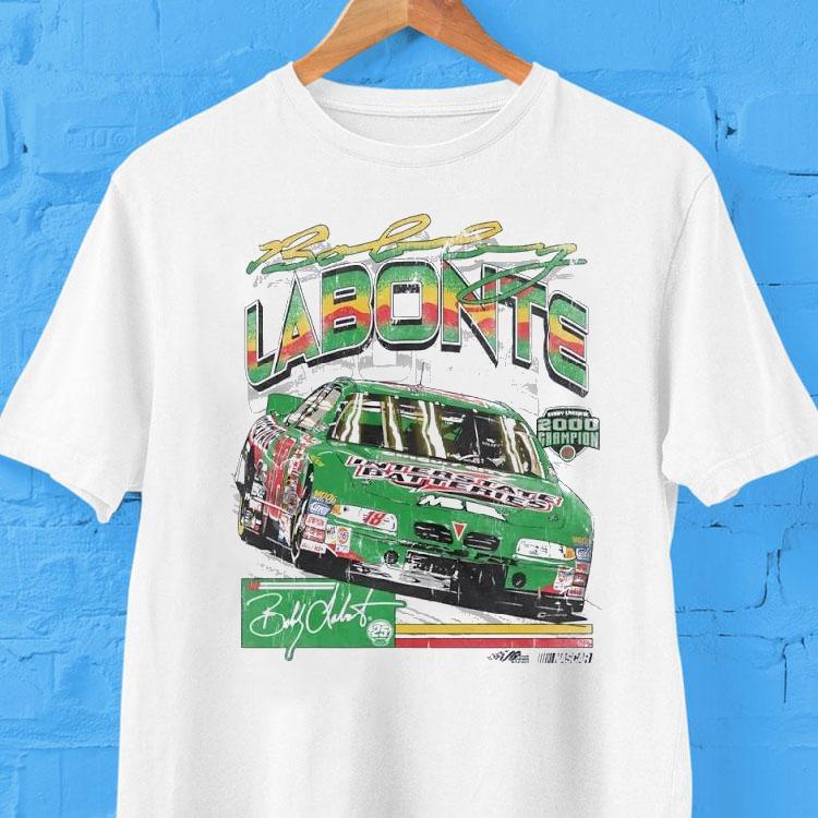 Bobby Labonte No 18l For Hermie Sadler And Bill Stanley Signature Shirt 2 Bobby Labonte No L For Hermie Sadler And Bill Stanley Signature Tshirt