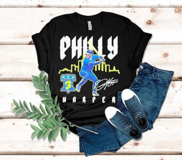 Bryce Harper Philly 3 City Connect Player Autographed Philadelphia Phillies Shirt