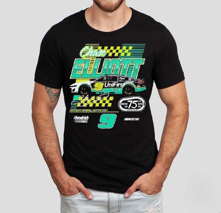 Chase Elliott #9 Unifirst Darlington Raceway 2025 Hendrick Motorsports Nascar Shirt 4 Chase Elliott Unifirst Darlington Raceway Hendrick Motorsports Nascar Tshirt